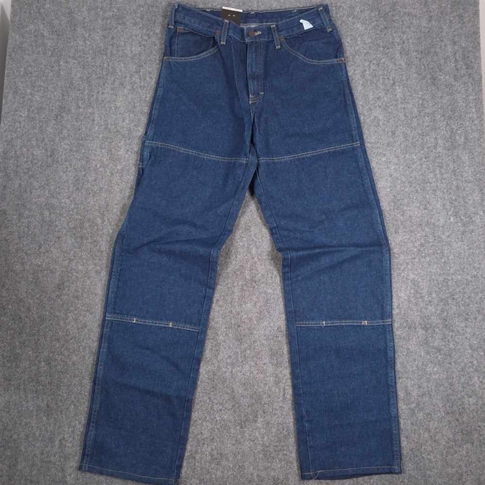NWT Dickies Industrial Workhorse Jeans Mens 30x35* Blue Double Knee Workwear